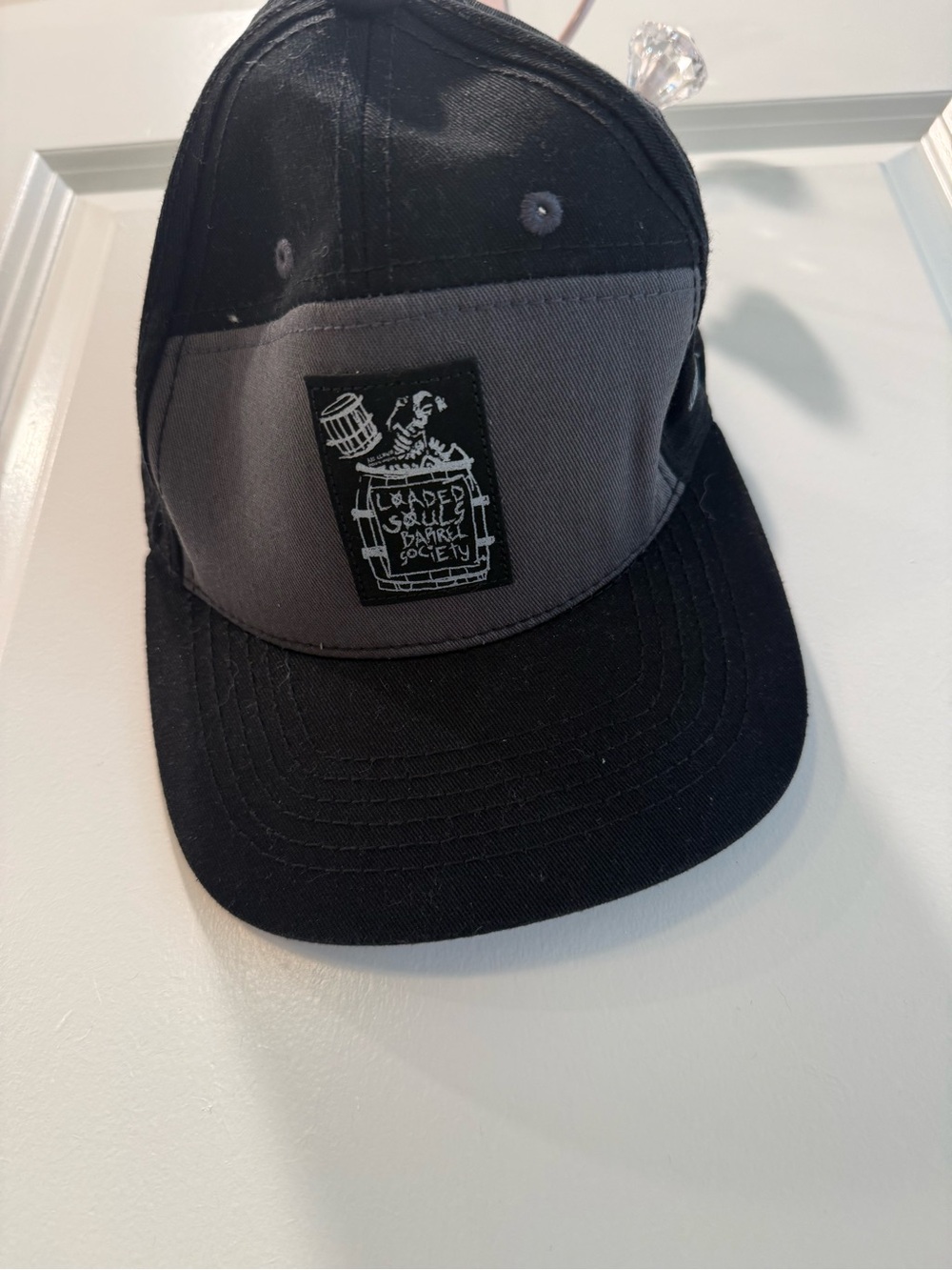 Two-Tone Black & Gray Trucker Hat with Front Patch